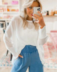 Gwen Sleeve Dolman Blouse Long Sleeve Top