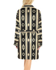 Baha Ranch Colores de Mexico Santa Fe Aztec Western Cowgirl Fleece Robe