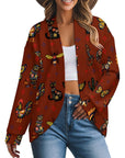 Baha Ranch Colores de Mexico Talavera Floral Animals Drop Shoulder Cardigan