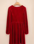 Bow Tie Velvet High Waist Mini Dress