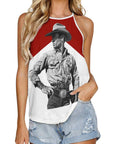 Baha Ranch Black White Cowboy Vintage Tank Top