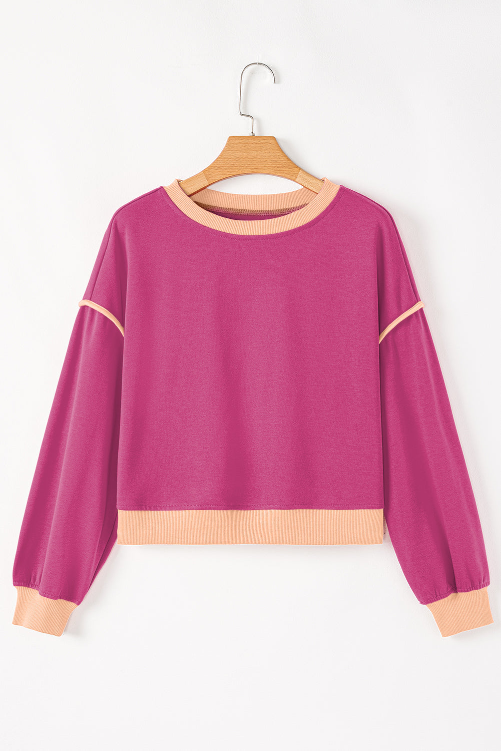 Colorblock Long Sleeve Top and Skort Set