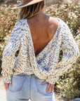 Scarlett Confetti Reversible Twist Sweater