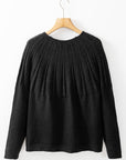 Textured Knit Button-Up Long Sleeve Sweater Cardigan