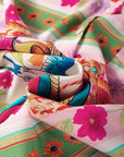Boho Floral Buttoned Long Sleeve Shirt Dress