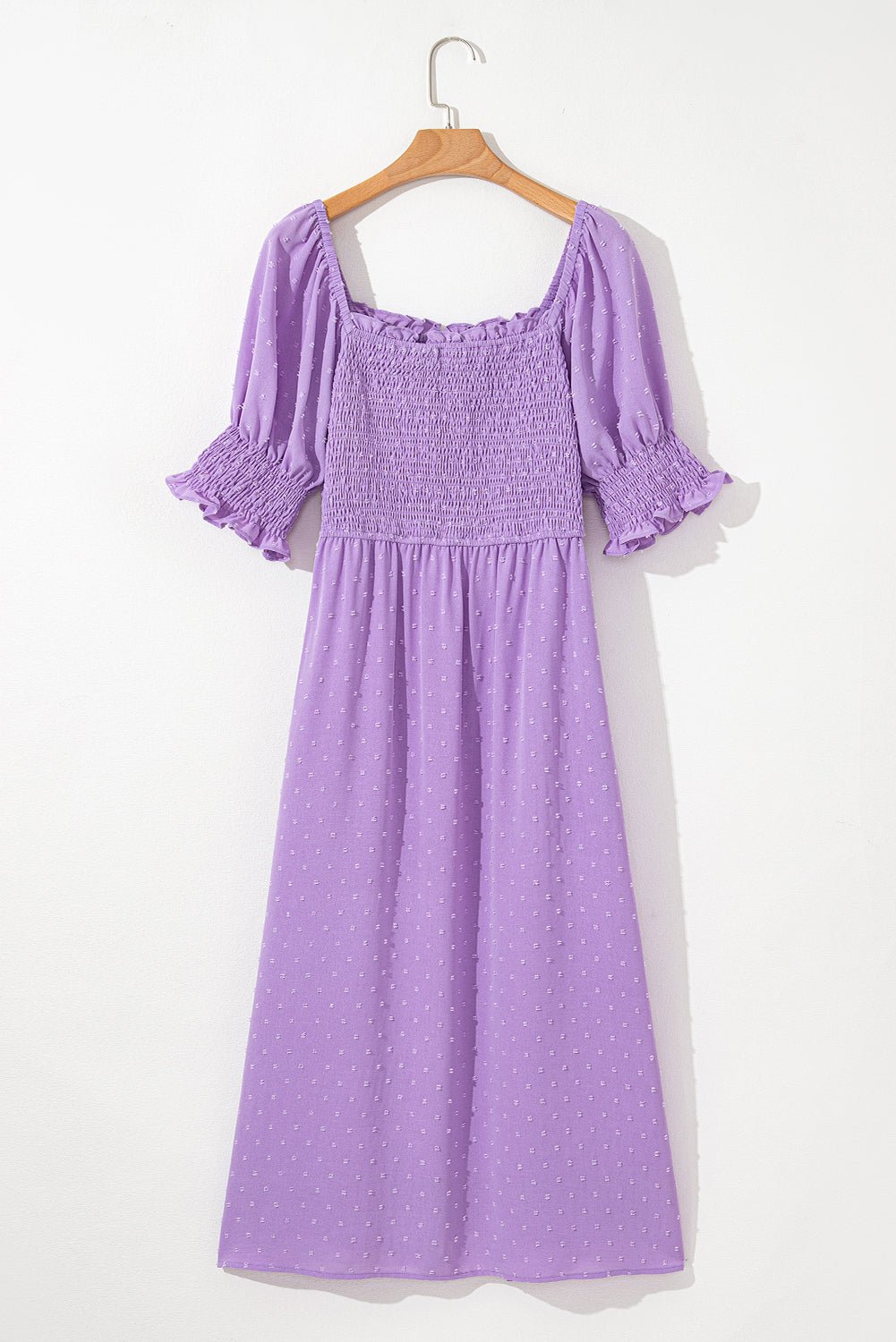 Marley Plus Size Swiss Dot Smocked Dress