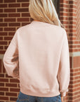 Ensley apricot Oversize Mock Sweatshirt