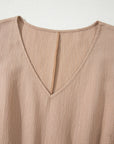 Plus Size Textured Ruffle Short Sleeve Dress