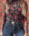Leona Sleeve Mock top Long Sleeve Top