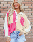 Kehlani Ribbed Collared Oversized Sweatshirt