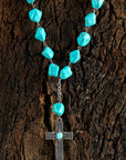 Giana Peacock Cross Pendant Necklace
