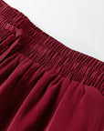 Solid Frilled Tiered Drawstring Waist Maxi Skirt