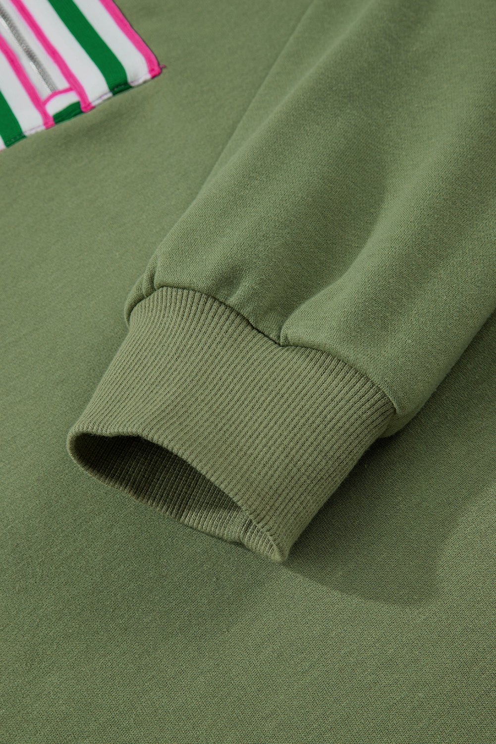 Felitina Patchwork Zip Collar Pullover