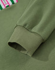Felitina Patchwork Zip Collar Pullover