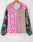 Solirina Shoulder Bubble Sleeve Blouse