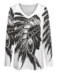 Baha Ranch Western Print Long Sleeve top