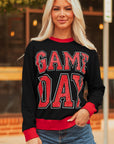 GAME DAY Varsity Stripe Crewneck Sweatshirt
