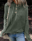 Sofioya Knit Drawstring Hooded Sweater