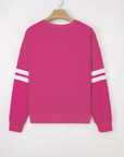 Varsity Stripe Drop Shoulder Oversized Sweatshirt