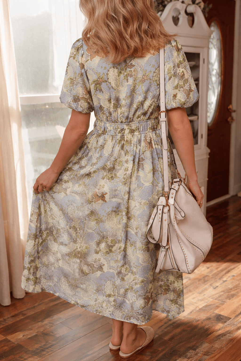Nora Puff Sleeve Long Dress
