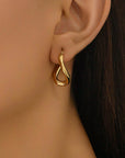 Zyla Spiral Stainless Steel Earrings