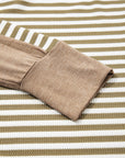 Stripe Thermal Knit Drop Shoulder Top