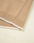 Ava Cuff Contrast Trim Sweater