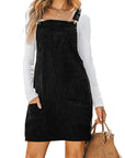 Alexis Front Pockets Corduroy Overall Dress.