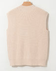 Western Howdy Cowboy Mock Neck Sleeveless Sweater