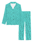 Turquoise Cattle Brands Women's Western Pajama Set