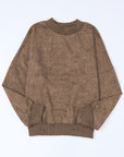 Mineral Wash Drop Shoulder Crewneck Sweatshirt