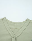Madison Exposed Seam Waffle Baggy Pullover
