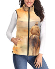 Baha Ranch Watercolor Cowboy Women's Western Puffy Vest