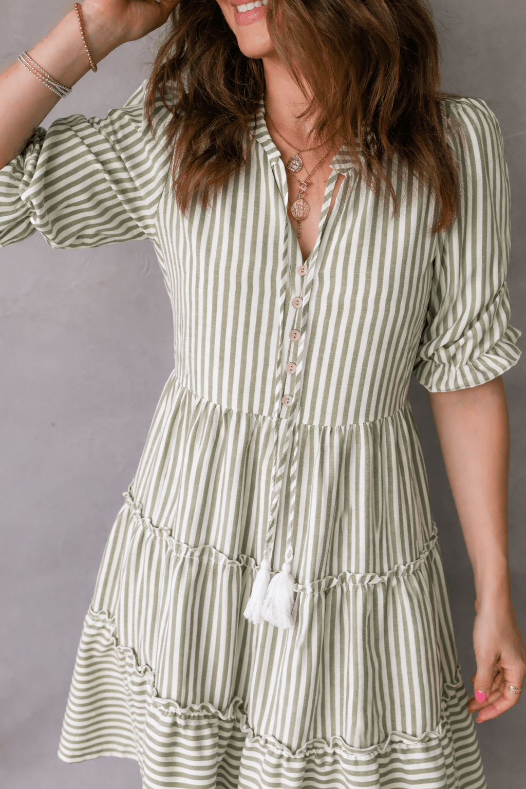 Bailey Sleeve Tiered Flattering Dress