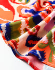 Paisley Geometric Patchwork Puff Sleeve Blouse