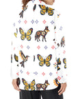 Baha Ranch Colores de Mexico Mexican Talavera Floral Animals Blazer in White
