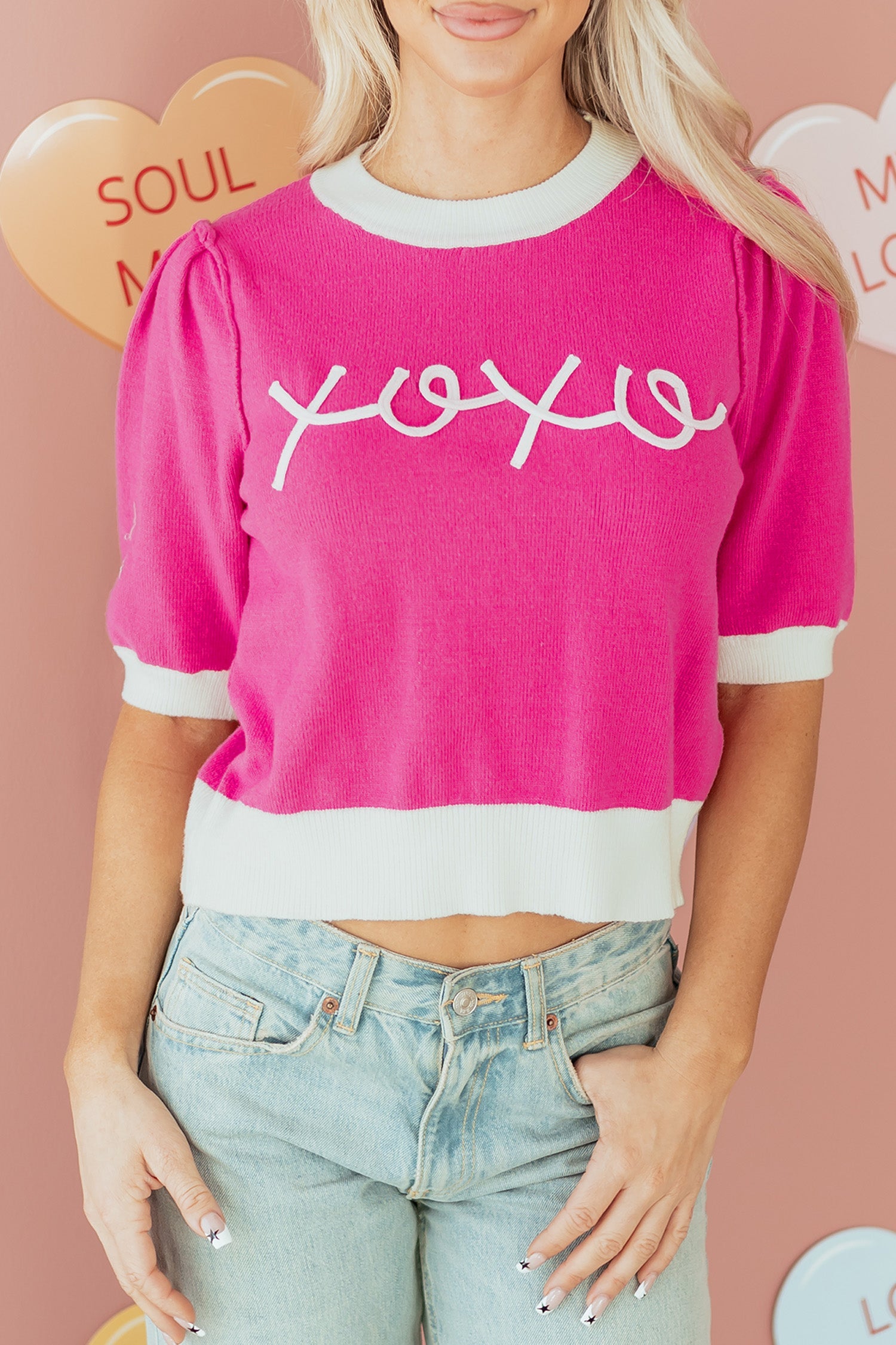 Isla Short Puff Sleeve Sweater