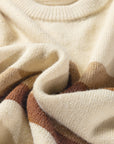 Stripe Reverse Seam Drop Shoulder Baggy Sweater