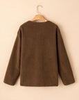 Abigail Coffee toggle Teddy Coat