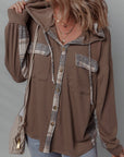 Marceline Down Drawstring Hooded Shacket