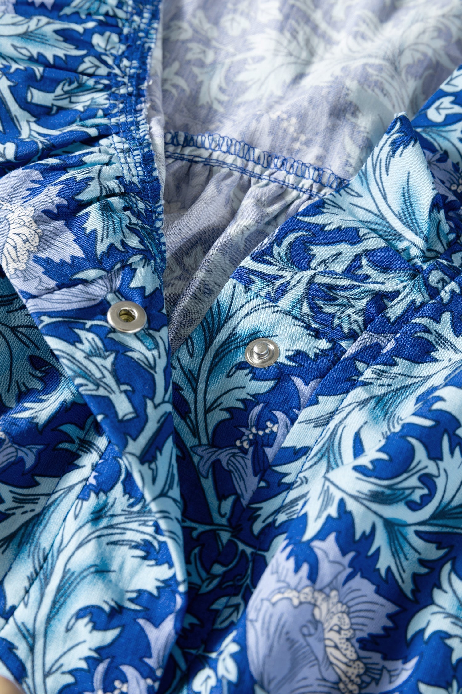 Floral Frilled V-Neck 3/4 Sleeve Midi Dress
