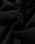 Solid Half-Zip Kangaroo Pocket Baggy Hoodie