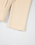 Solid Corduroy Button-Up Long Sleeve Jacket
