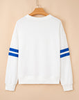 Varsity Stripe Drop Shoulder Oversized Sweatshirt