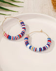 Eden Beaded Large Hoop Earrings