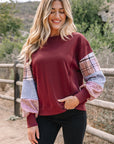 Hollihanna Sleeve Raw Seam Sweatshirt