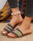 Quincy Bohemian Pattern Crochet Slippers