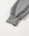 Waffle Knit Bishop Sleeve Side Split Top