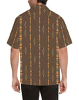 Mocha Aztec Men's Western Camp Shirt
