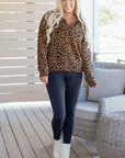 Ava Print Quarter Zip Sweatshirt